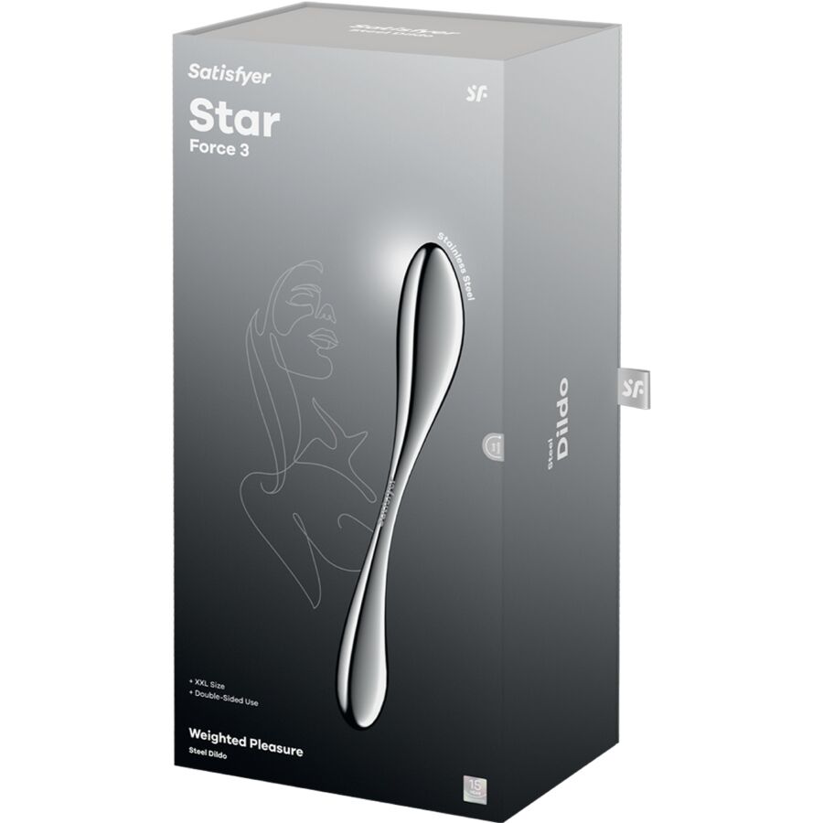 Satisfyer Dildo Star Force 3 Stainless Steel Double Ended Dildo - 5