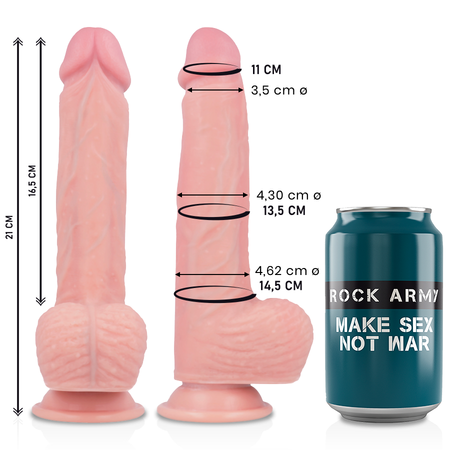 Army Rockarmy Liquid Silicone Premium Spitfire Realistic 21 CM O 4 62 CM - 2