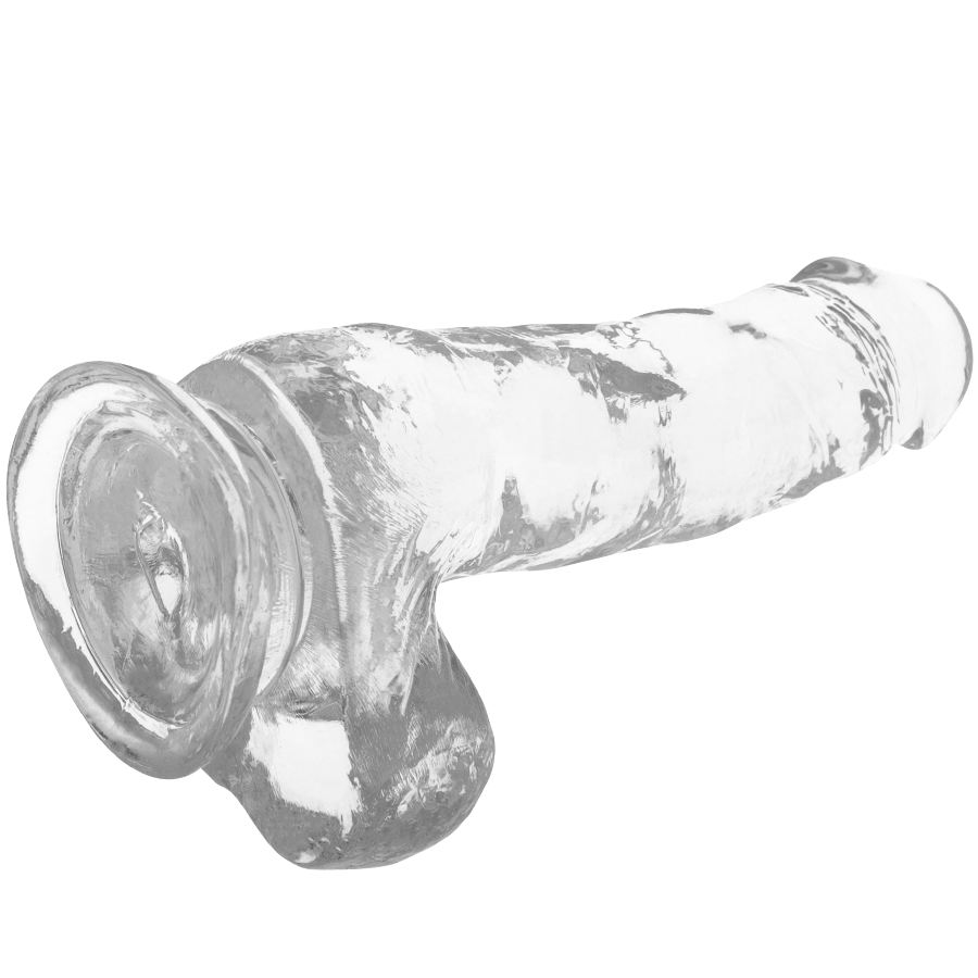 X Ray Clear Cock With Balls 18 5 CM O 3 8 CM - 3