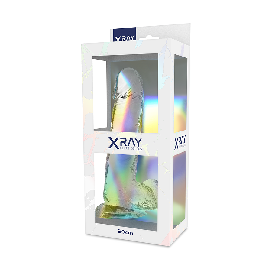 X Ray Clear Cock With Balls 20 CM O 4 5 CM - 2