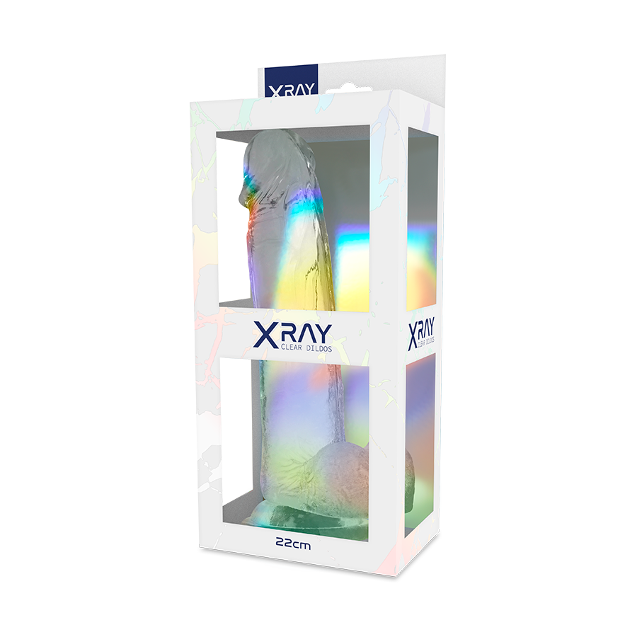 X Ray Clear Cock With Balls 22 CM O 4 6 CM - 2