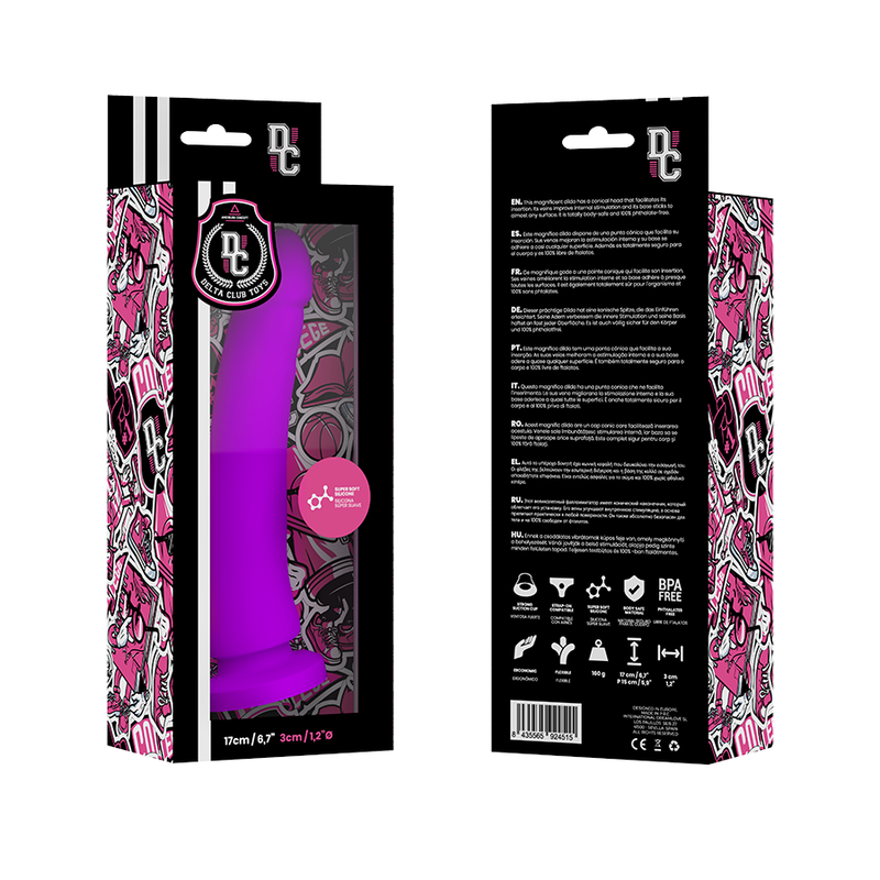 Deltaclub Club Toys Lilac Dildo Medical Silicone 17 Cm O 3 Cm - 3