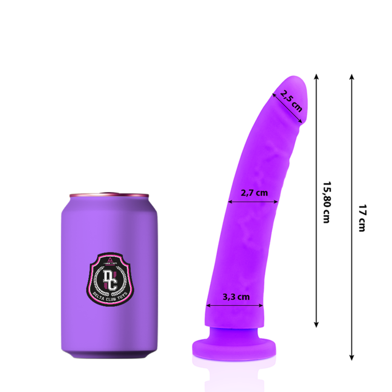 Deltaclub Club Toys Lilac Dildo Medical Silicone 17 Cm O 3 Cm