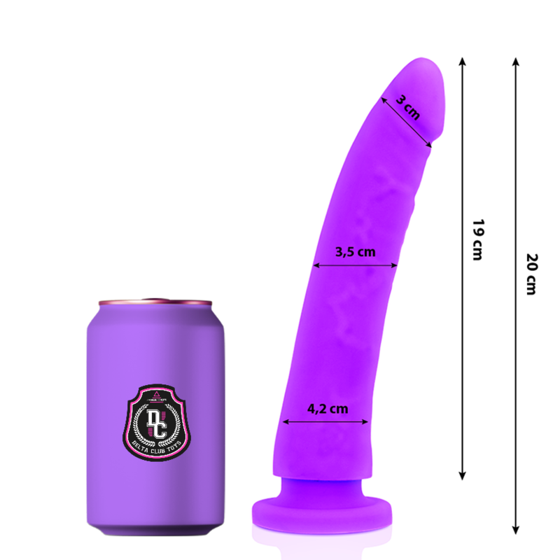 Deltaclub Club Toys Lilac Dildo Medical Silicone 20 Cm O 4 Cm