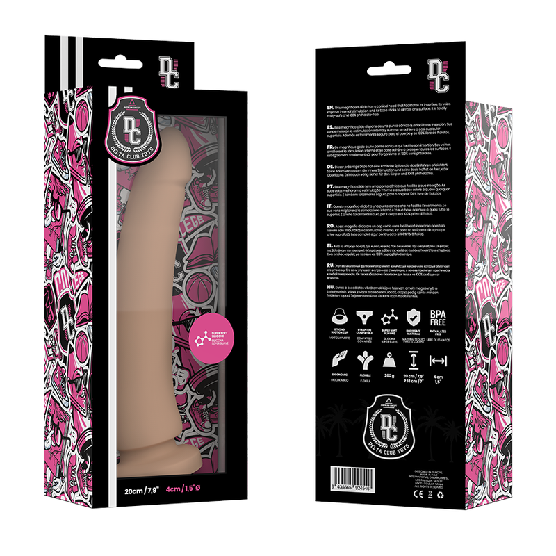Deltaclub Club Toys Natural Dildo Medical Silicone 20 Cm O 4 Cm - 3