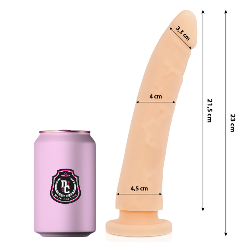 Deltaclub Club Toys Natural Dildo Medical Silicone 23 Cm O 4 5 Cm