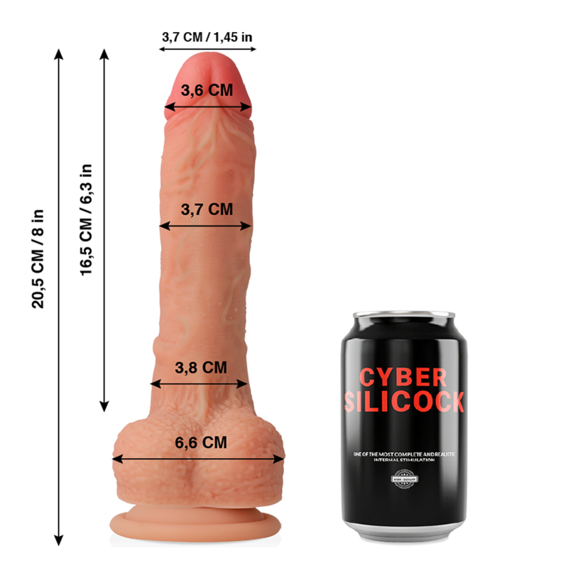 Cyber Silicock Connor Ultra Realistic Soft Liquid Silicone 20 5 CM O 3 7 CM - 2