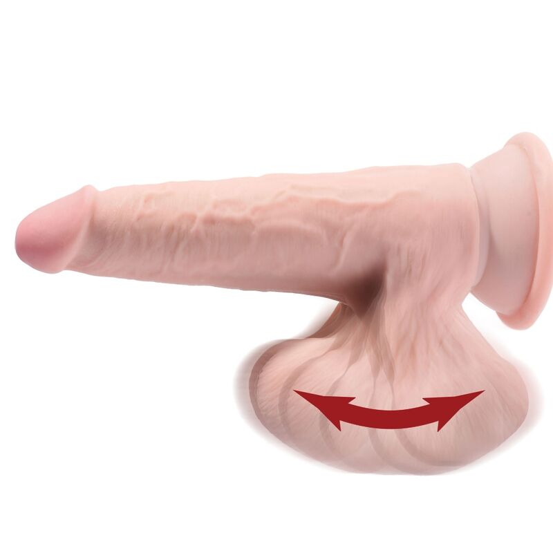 King Cock Plus 3D Dildo Swinging Balls 24 5 Cm Light Skin - 3
