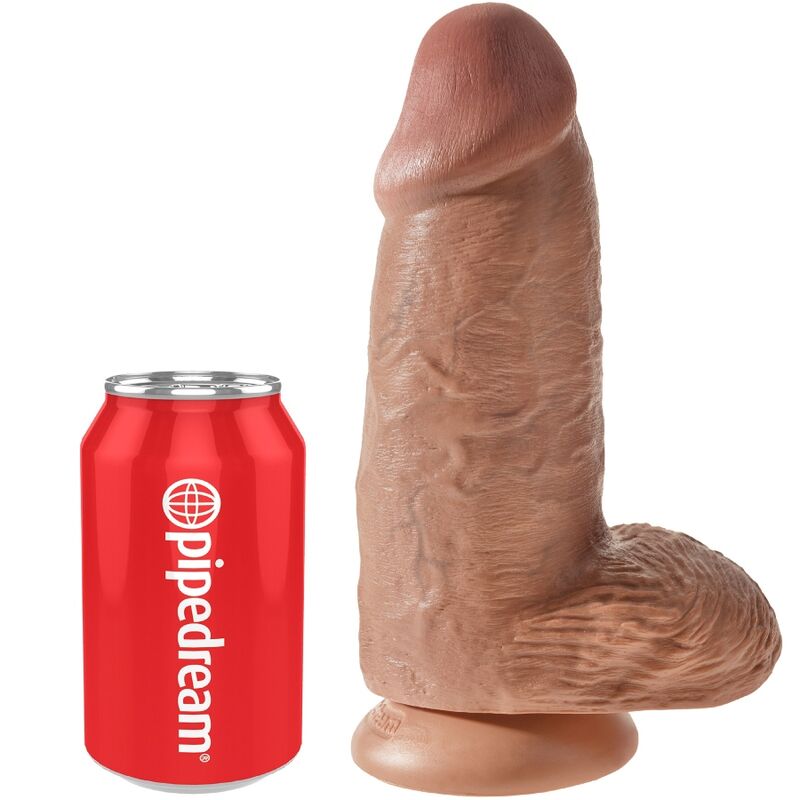 King Cock Chubby Realistic Penis 23 CM Caramel - 5