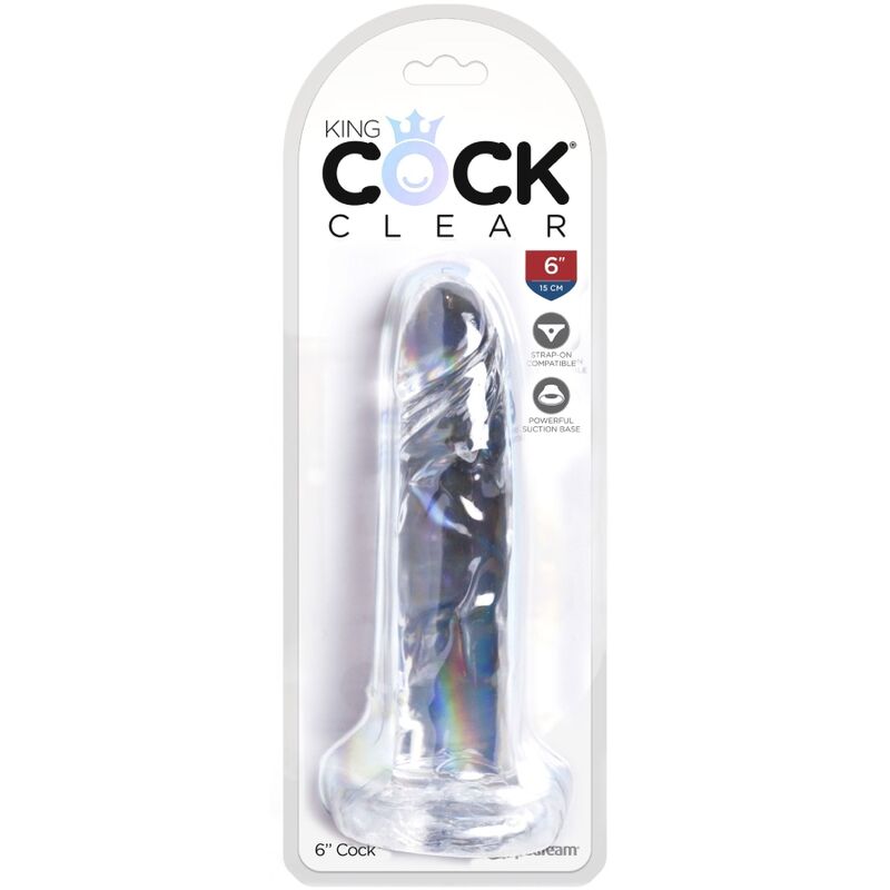 King Cock Clear Realistic Penis 15 5 CM Transparent - 4