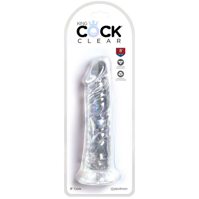 King Cock Clear Realistic Penis 19 7 CM Transparent - 4