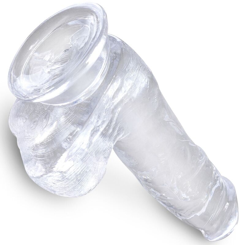 King Cock Clear Realistic Penis With Balls 13 5 CM Transparent - 4