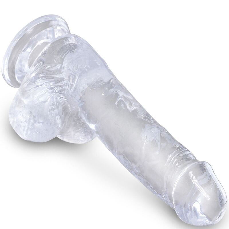 King Cock Clear Realistic Penis With Balls 13 5 CM Transparent - 3
