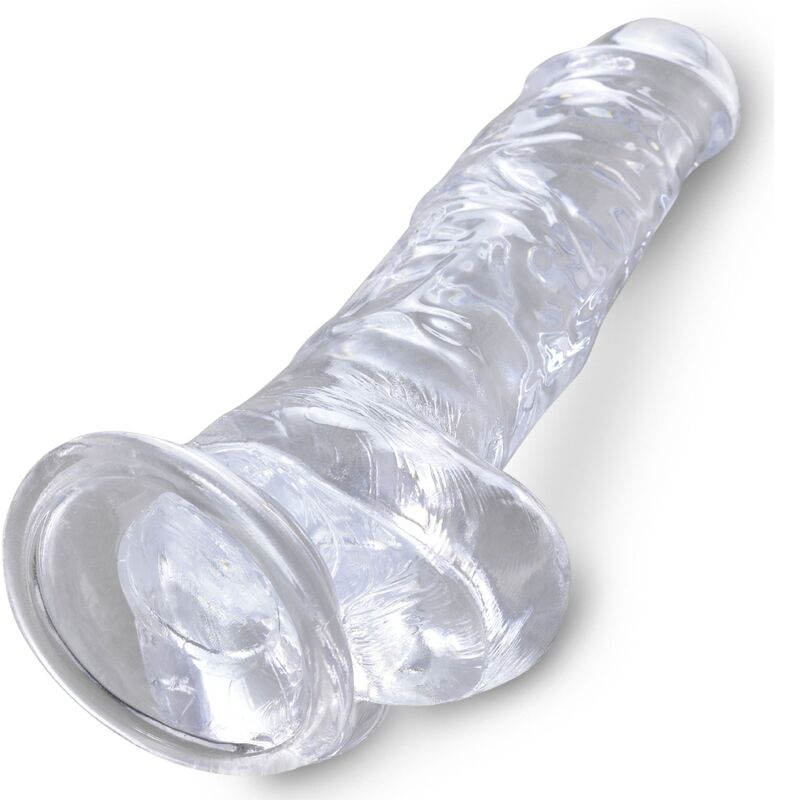 King Cock Clear Realistic Penis With Balls 16 5 CM Transparent - 4