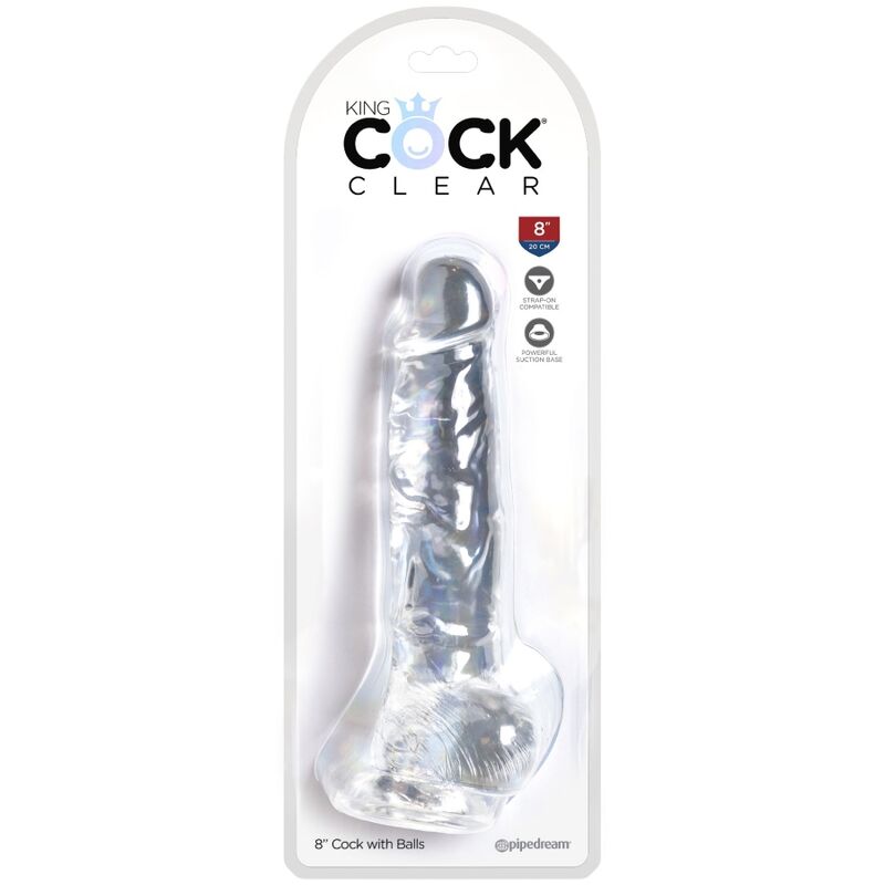 King Cock Clear Realistic Penis With Balls 16 5 CM Transparent - 5