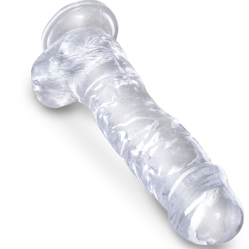 King Cock Clear Realistic Penis With Balls 16 5 CM Transparent - 3