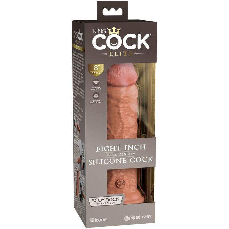 King Cock Elite Realistic Silicone Dildo 20 3 CM Caramel - 5