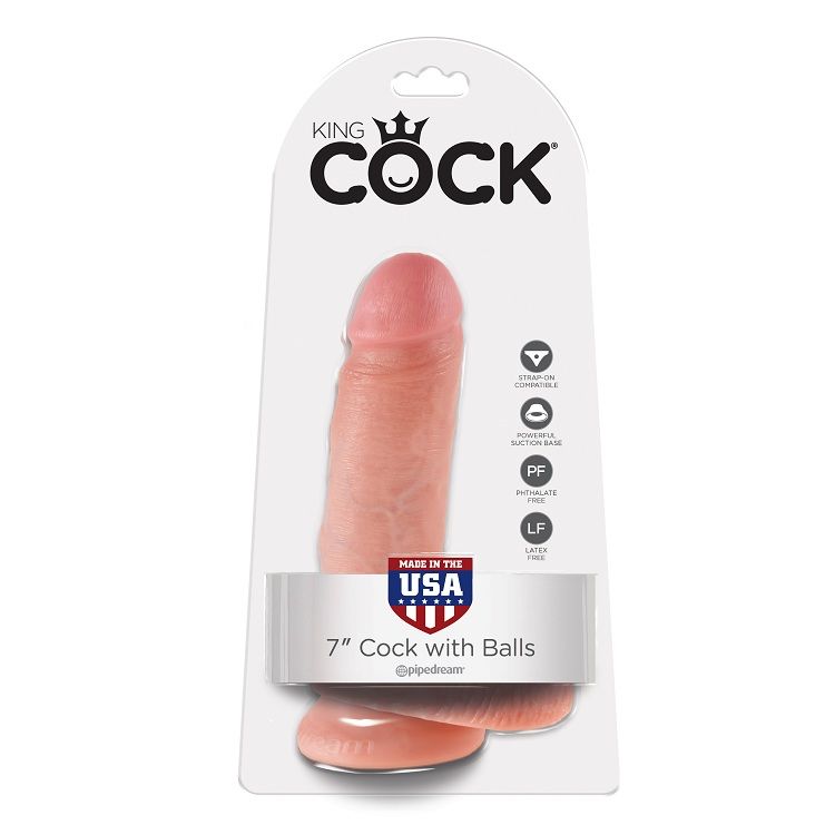 King Cock 7 Dildo With Balls 17 8 CM - 2