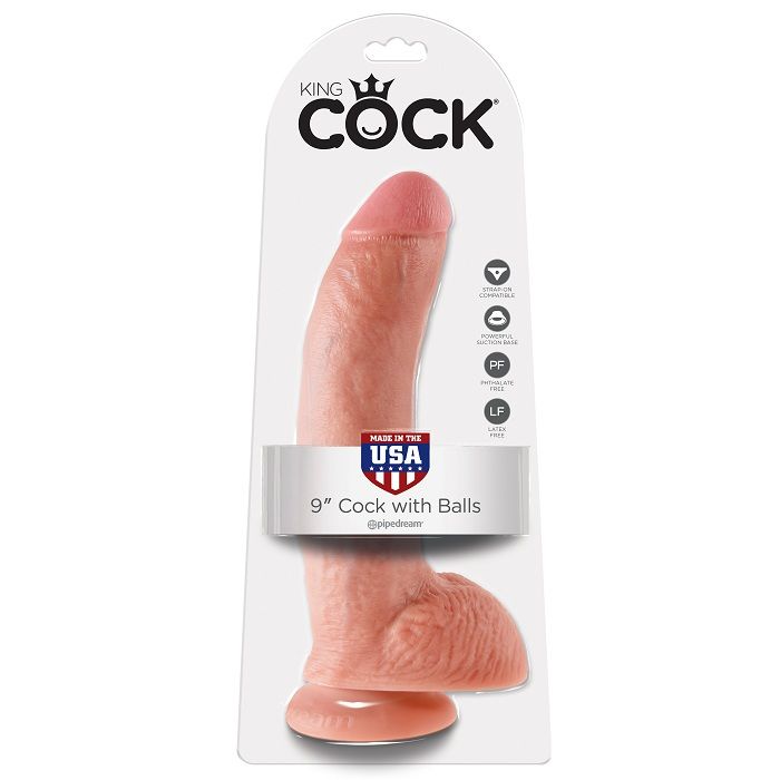 King Cock 9 Dildo With Balls 22 9 CM - 2