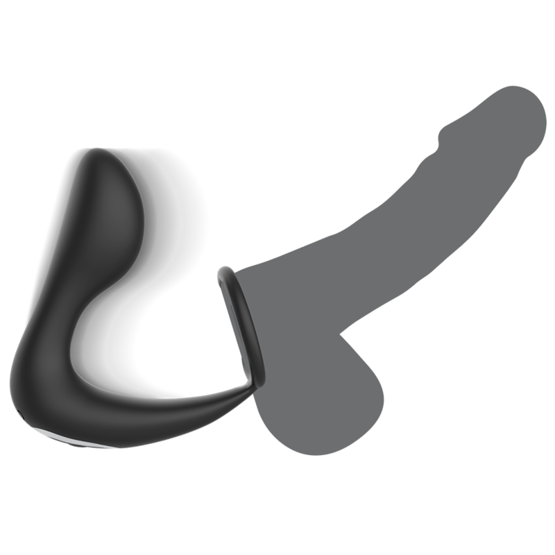 Black Silver Remote Control Anal Massager Rechargeable Silicone - 5