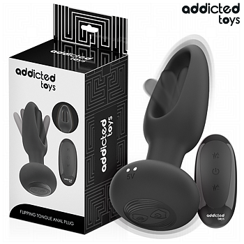 Addicted Toys Anal Plug With Vibrating Tongue And Remote Control
