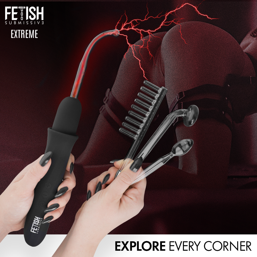 Fetish Submissive Extreme High Frequency Electrostimulation Wand - 3