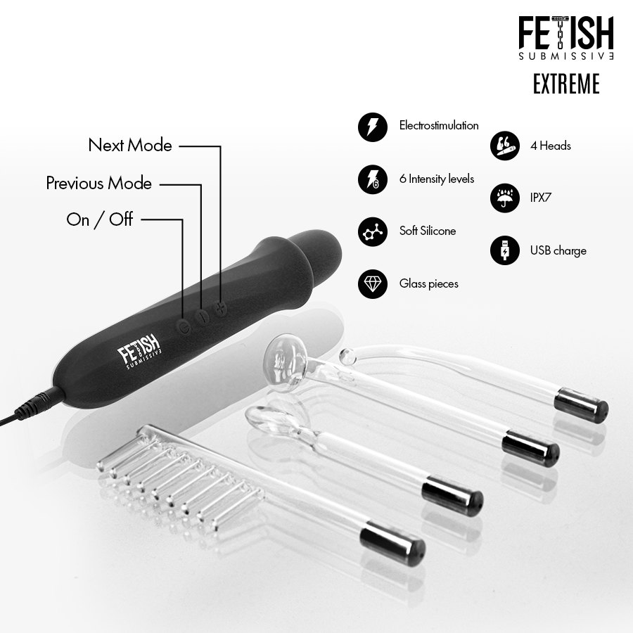 Fetish Submissive Extreme High Frequency Electrostimulation Wand - 4