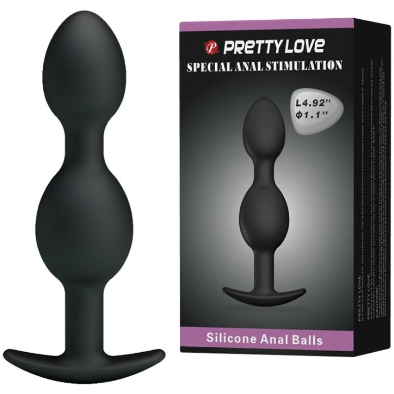 Anal Toys Pretty Love Silicone Anal Balls 12 5 CM - 2