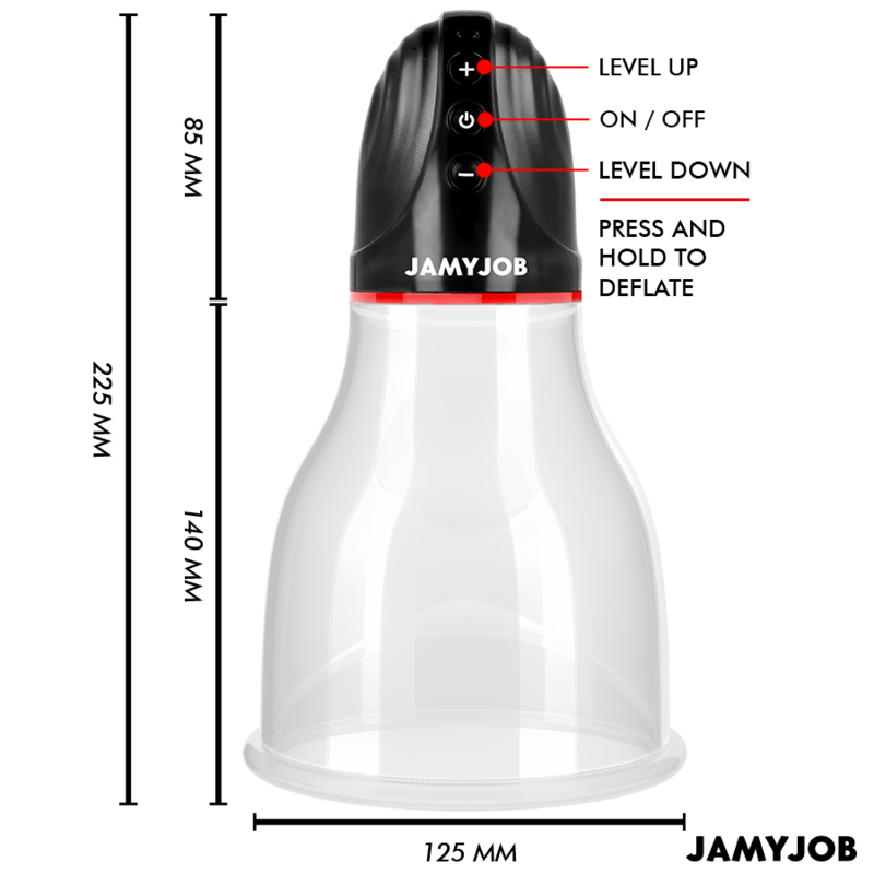 Jamyjob Xpand Lite Automatic Testicle Pump 3 Suction Levels - 5