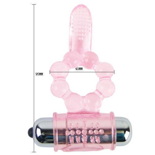 Baile For Him Silicone Ring 10 Tongue Rhythms With Vibration - 2