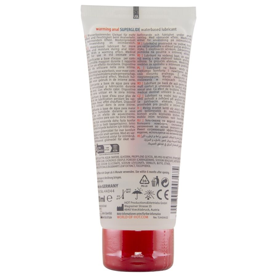 Hot Anal Superglide Warming Liquid Pleasure Waterbased Lubricant 100 Ml - 2