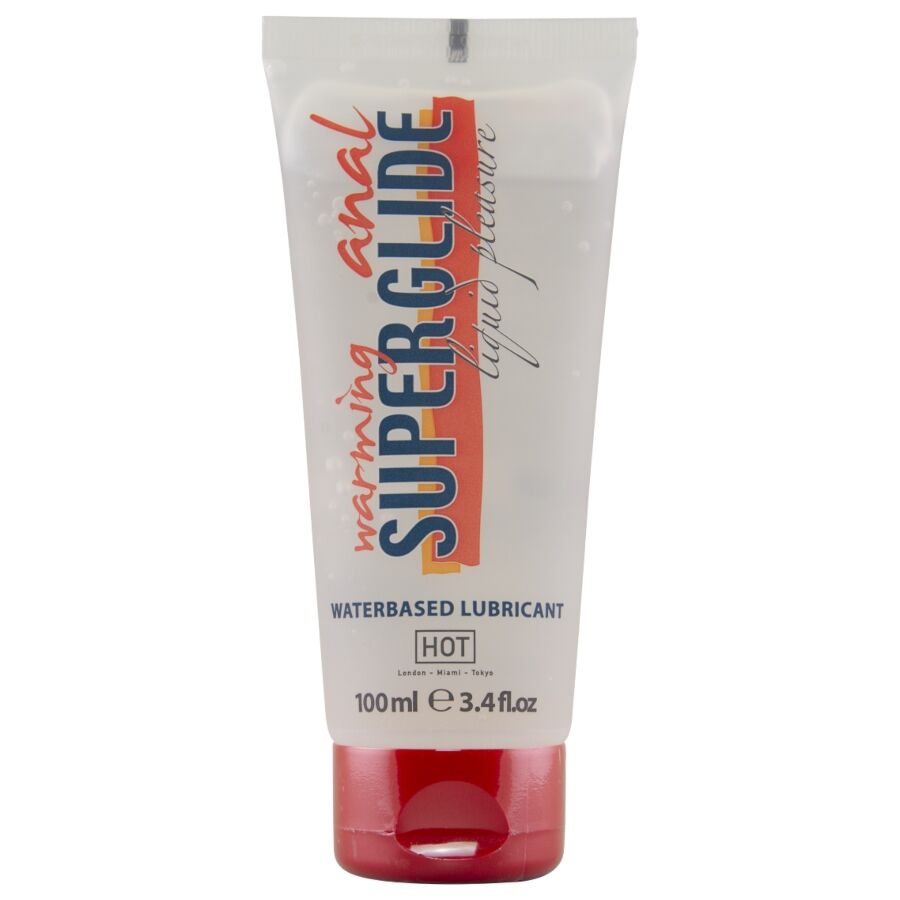 Hot Anal Superglide Warming Liquid Pleasure Waterbased Lubricant 100 Ml