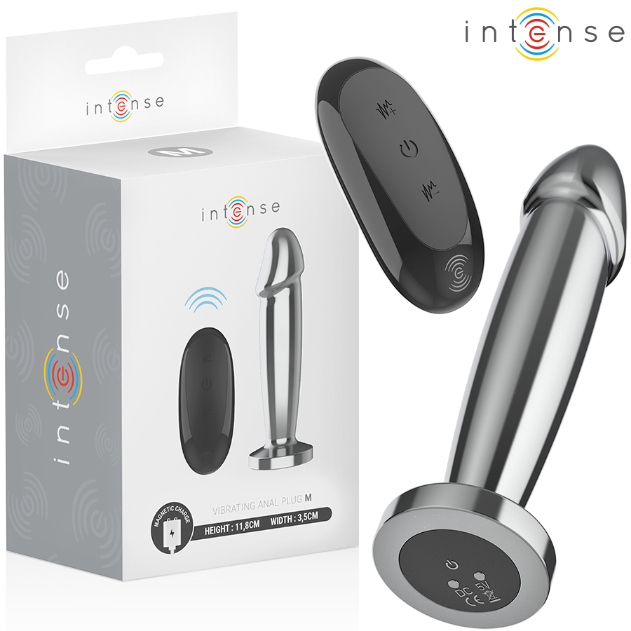 Intense Anal Toys Anal Plugg 10 Vibrations Metal Dildo With Fjärrstyrd - 2