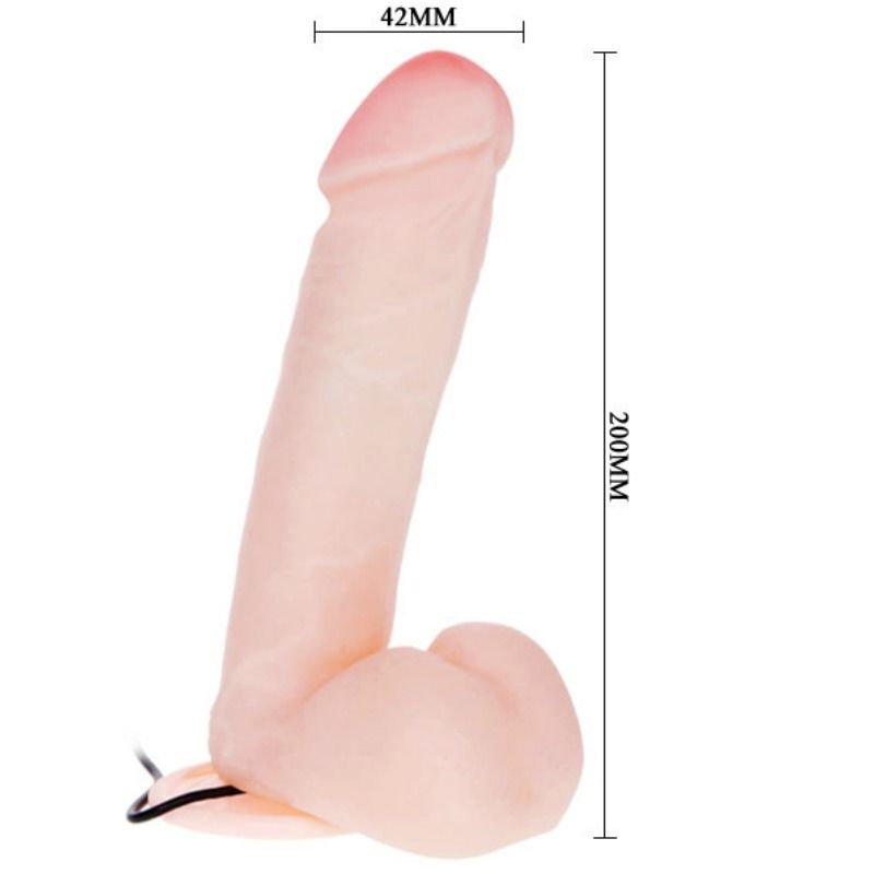 Baile Realistic Dildo With Vibration And Rotation 20 Cm - 4