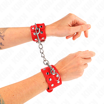 Restraint Wristbands With Double Of Studs