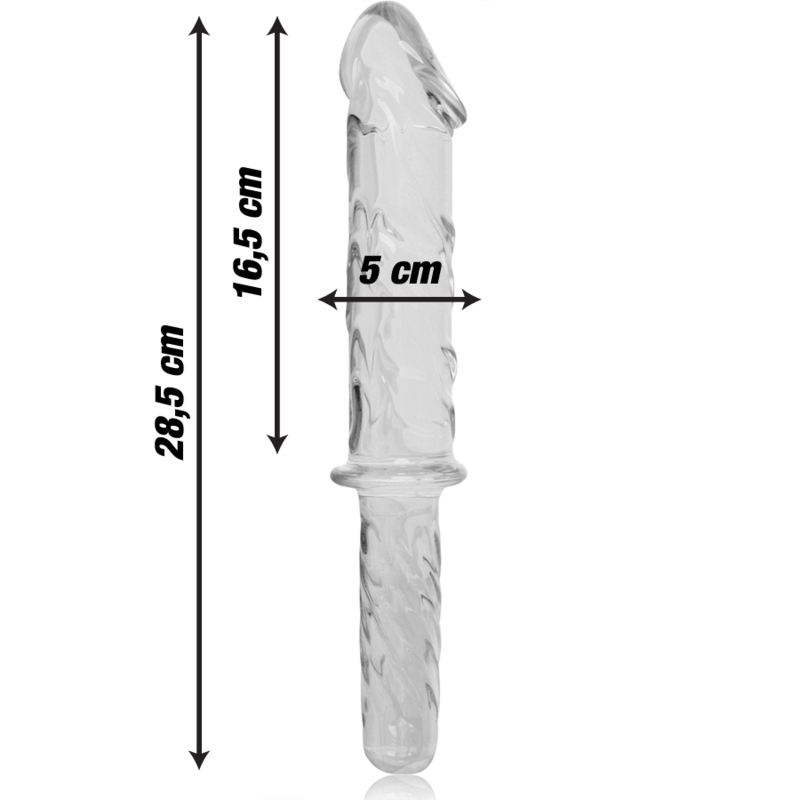 Nebula Model 24 Dildo Borosilicate Glass Clear 28,5 cm - 7
