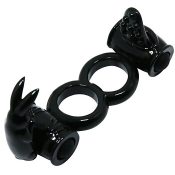 Baile For Him Sweet Ring Double Ring With Double Rabbit