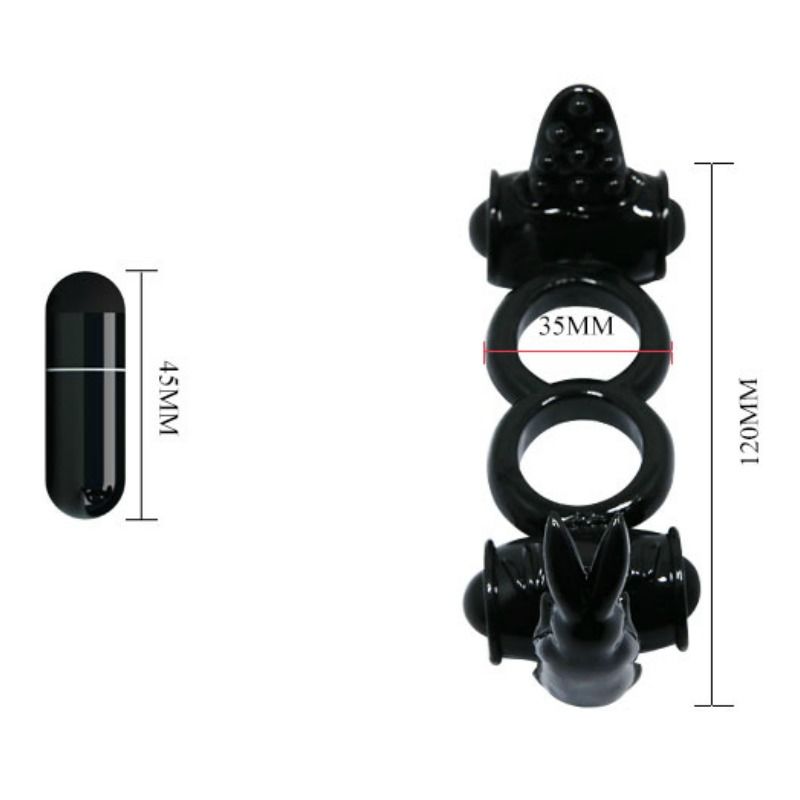 Baile For Him Sweet Ring Double Ring With Double Rabbit - 3