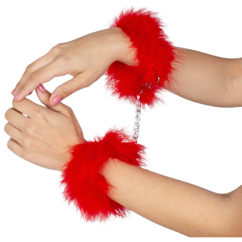Secretplay Fetish Marabou Handcuffs - 2