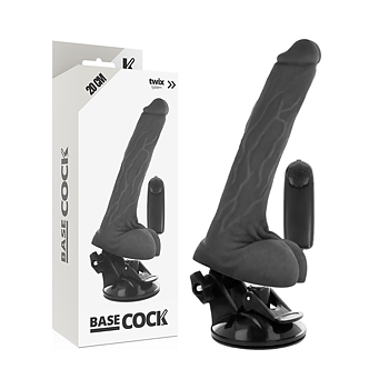 Basecock Realistic Remote Control Vibrator With Testicles 20 CM O 4 CM