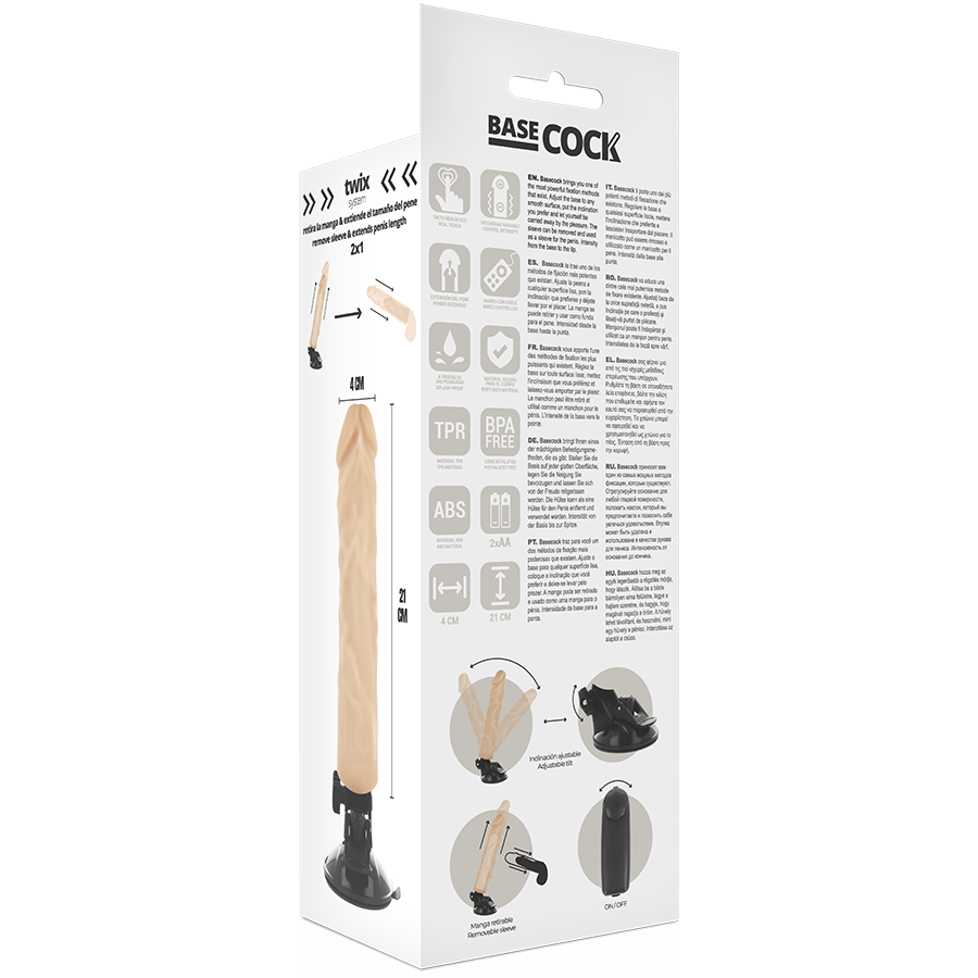 Basecock Realistic Vibrator Remote Control 21 CM O 4 CM - 5