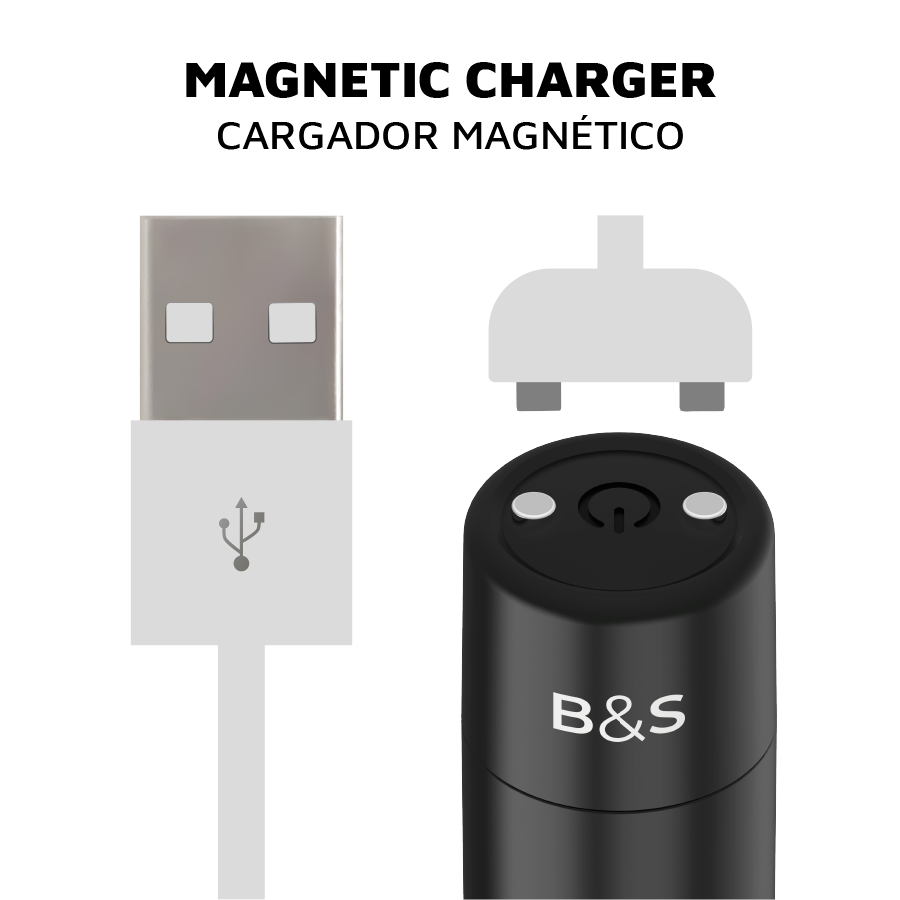 Black Silver Kernex 2 Vibrating Magnetic Bullet - 4