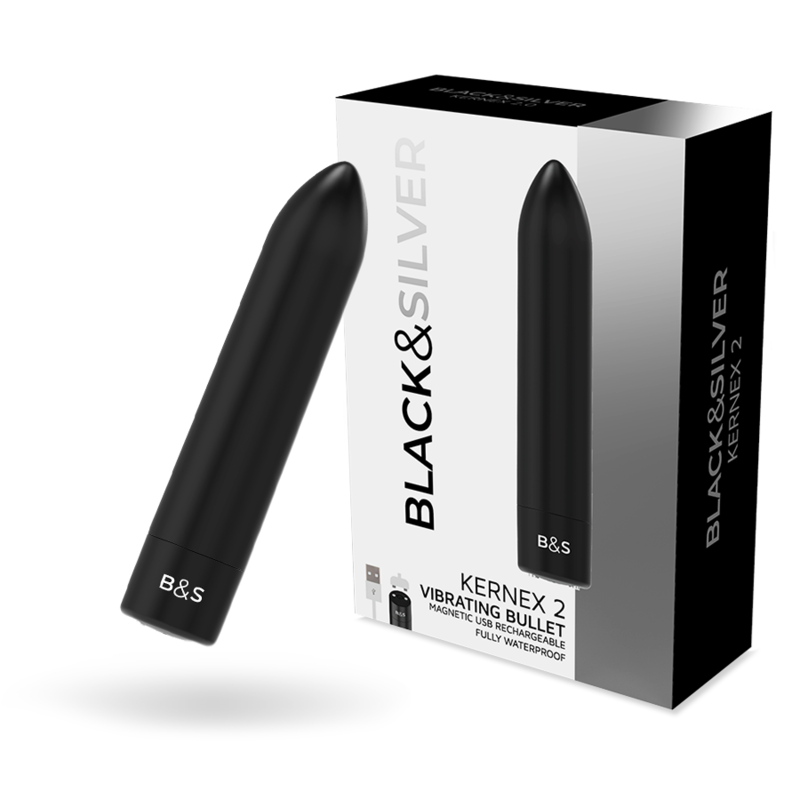 Black Silver Kernex 2 Vibrating Magnetic Bullet - 2