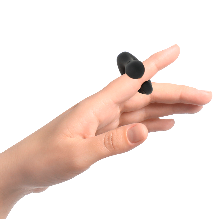 Black Silver Duckymania Rechargeable Silicone Stimulating Thimble - 3
