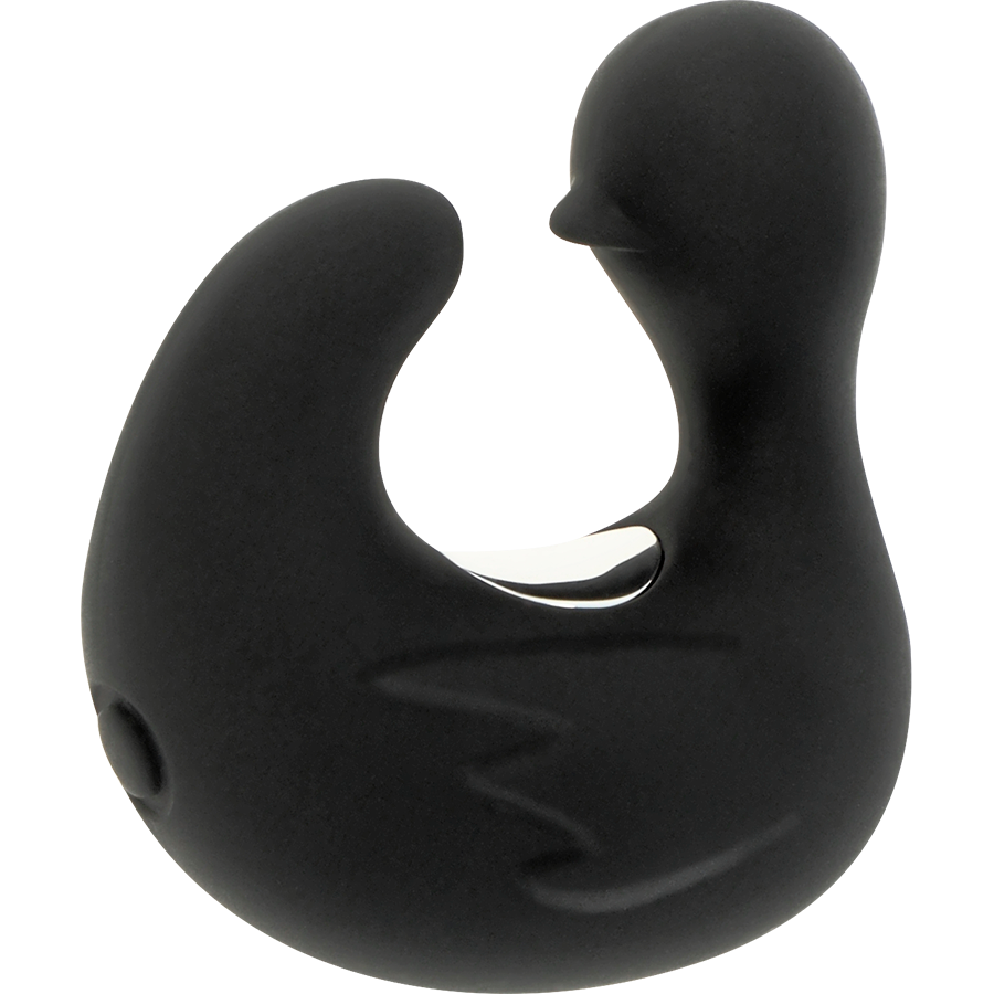 Black Silver Duckymania Rechargeable Silicone Stimulating Thimble