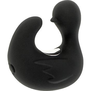 Black Silver Duckymania Rechargeable Silicone Stimulating Thimble
