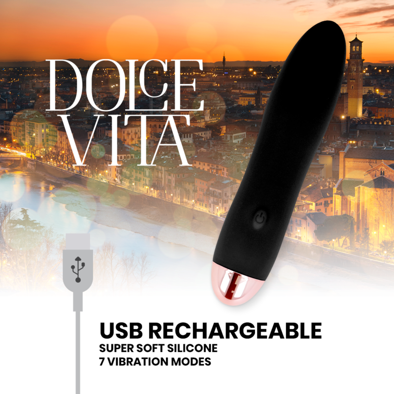 Dolce Vita Rechargeable Vibrator Four 7 Speeds - 4