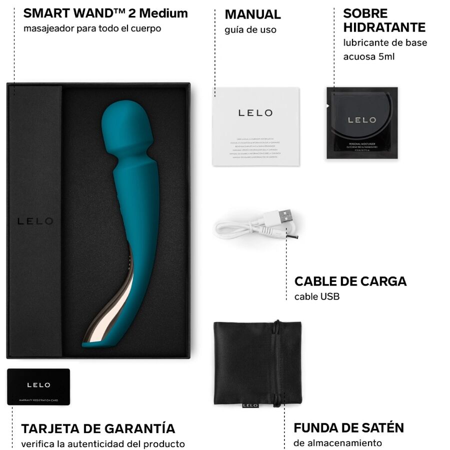 Lelo Smart Medium Wand 2 Ocean Massager - 4