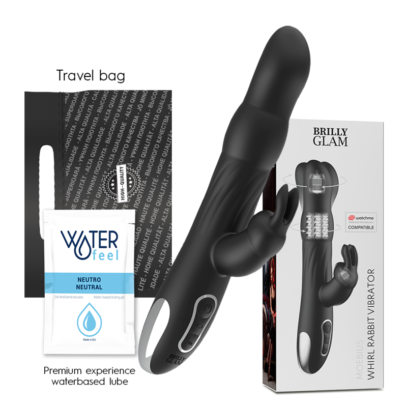 Brilly Glam Moebius Rabbit Vibrator Rotator Watchme Remote Control - 2