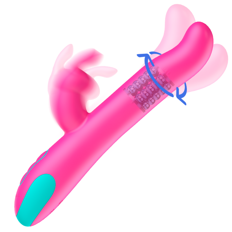 Happy Loky Pluto Rabbit Vibrator Rotator Watchme Remote Control - 2